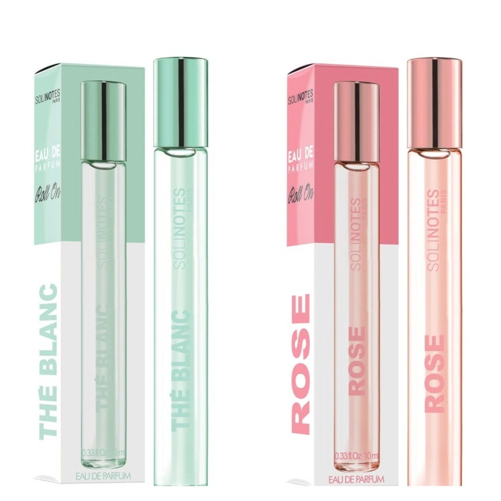 Bundle of 2 Solinotes Eau De‎ Parfum Roll On 0.33 oz each Blanc & Rose